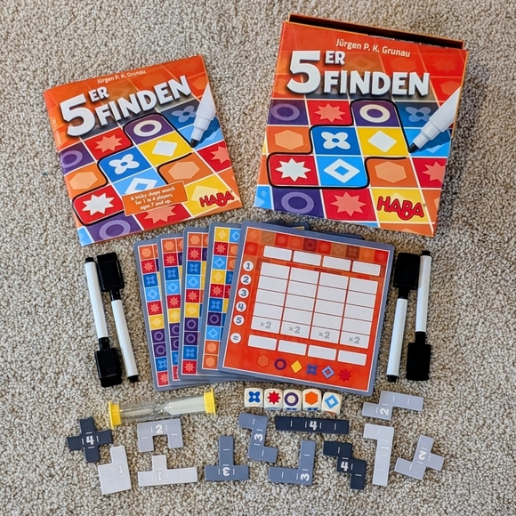 5er Finden Board Game Dice Rolling Pattern Recognition 7+ - Picture 3 of 3